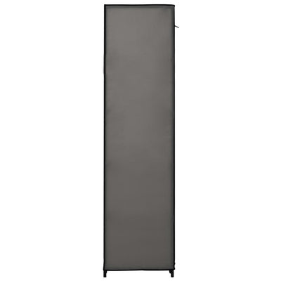 vidaXL Wardrobe with Compartments and Rods 45x150x176 cm Black Fabric