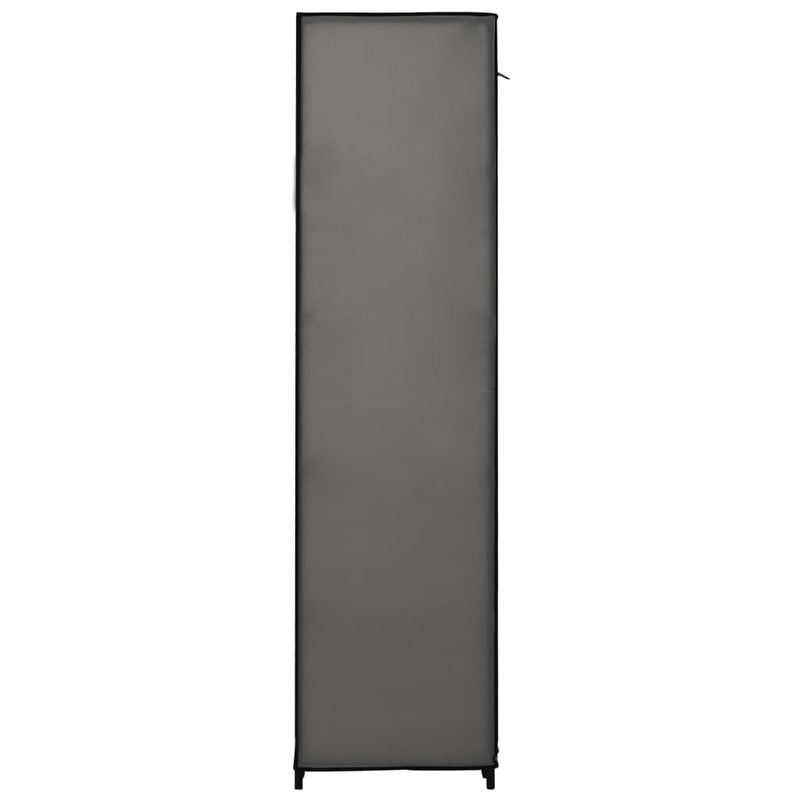 vidaXL Wardrobe with Compartments and Rods 45x150x176 cm Black Fabric