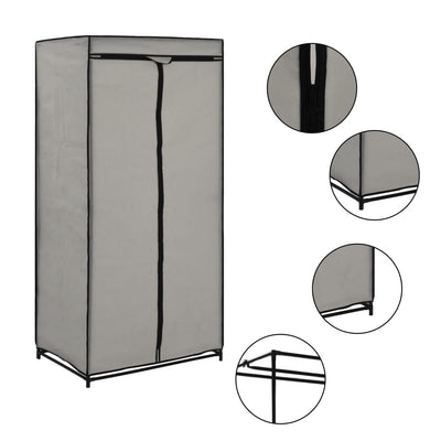 vidaXL Wardrobe Black 75x50x160 cm