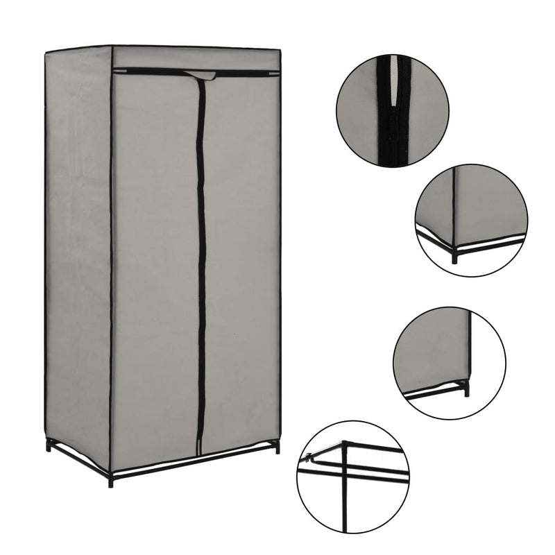vidaXL Wardrobe Black 75x50x160 cm