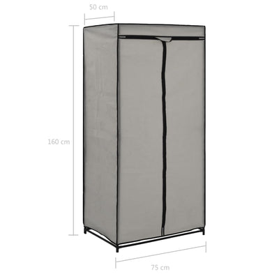 vidaXL Wardrobe Black 75x50x160 cm