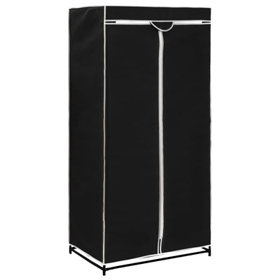 vidaXL Wardrobes 2 pcs Black 75x50x160 cm