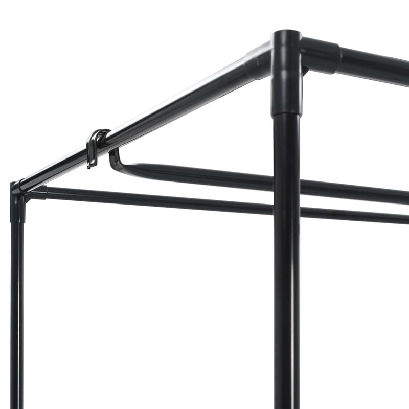 vidaXL Wardrobes 2 pcs Black 75x50x160 cm