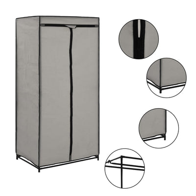 vidaXL Wardrobes 2 pcs Black 75x50x160 cm