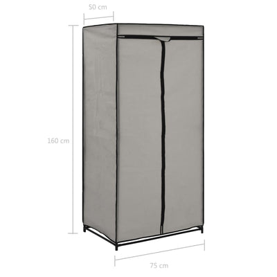vidaXL Wardrobes 2 pcs Black 75x50x160 cm