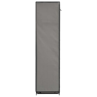 vidaXL Wardrobe with Compartments and Rods Black 150x45x175 cm Fabric