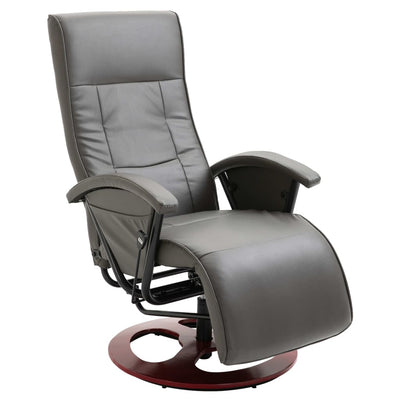 vidaXL Swivel TV Armchair Black Faux Leather