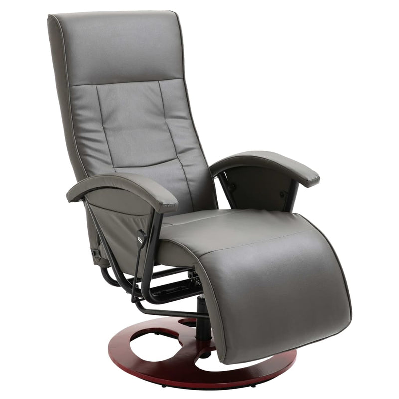 vidaXL Swivel TV Armchair Black Faux Leather