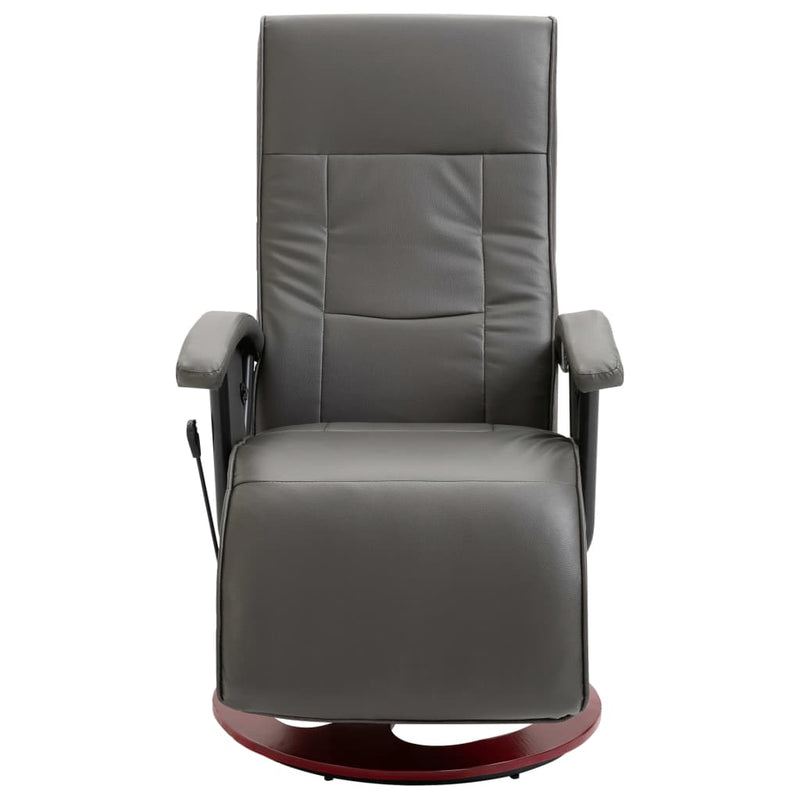 vidaXL Swivel TV Armchair Black Faux Leather