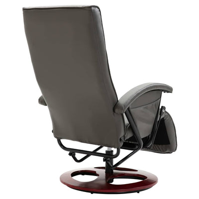 vidaXL Swivel TV Armchair Black Faux Leather