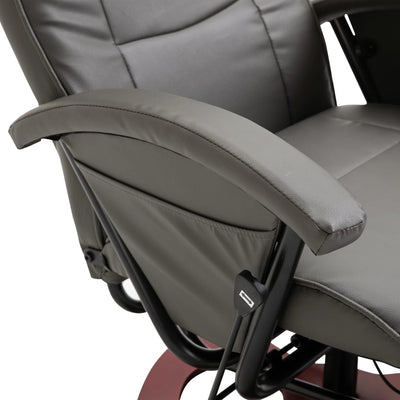 vidaXL Swivel TV Armchair Black Faux Leather