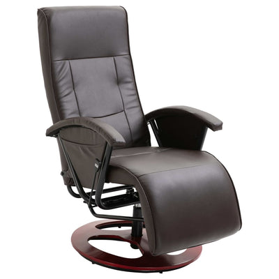 vidaXL Swivel TV Armchair Black Faux Leather