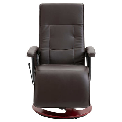 vidaXL Swivel TV Armchair Black Faux Leather