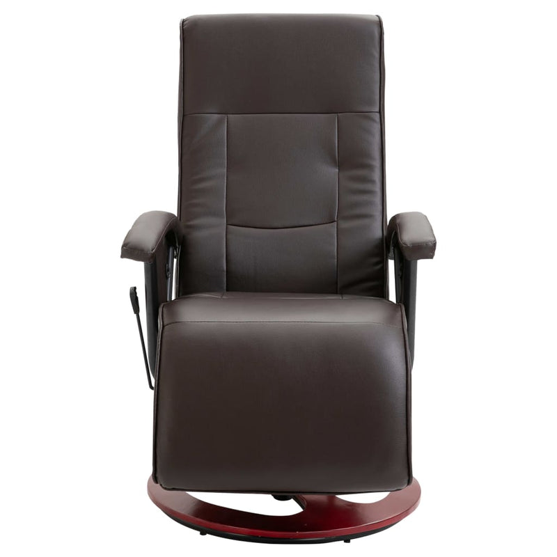 vidaXL Swivel TV Armchair Black Faux Leather