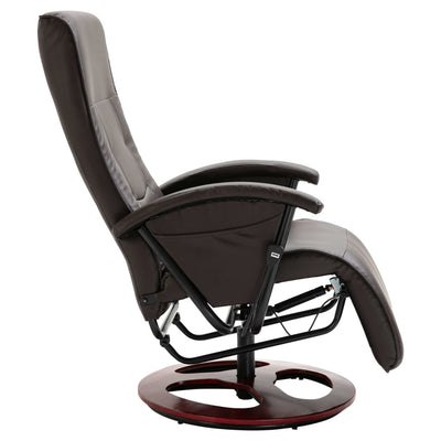 vidaXL Swivel TV Armchair Black Faux Leather