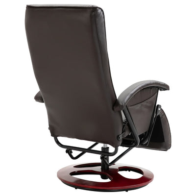 vidaXL Swivel TV Armchair Black Faux Leather
