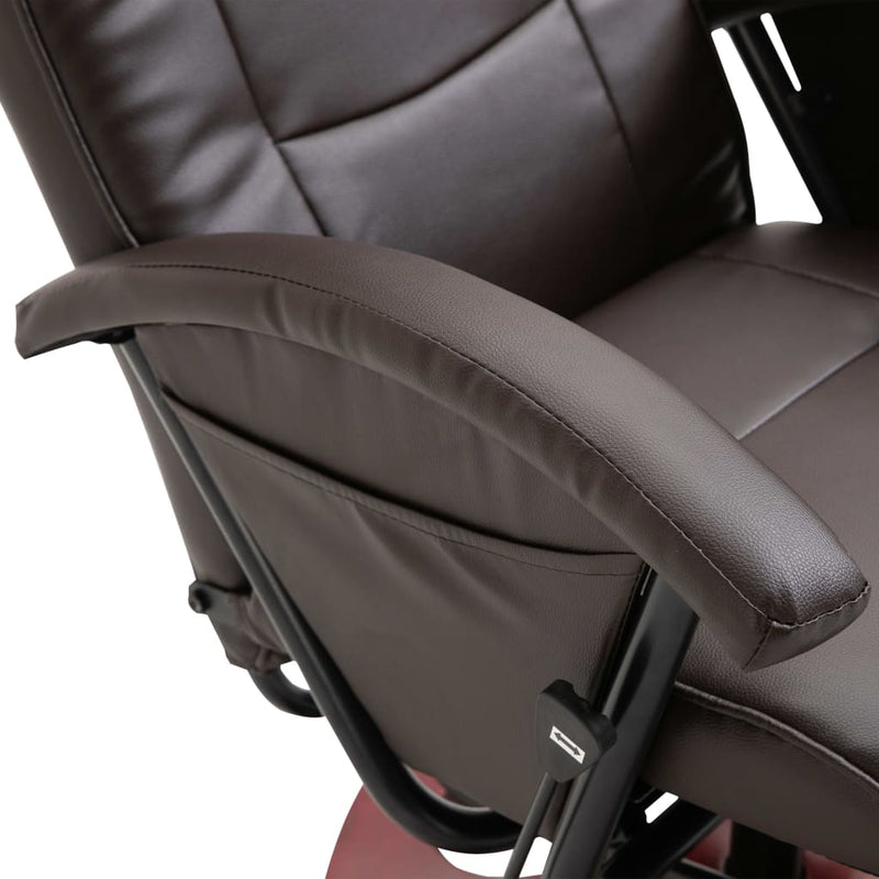 vidaXL Swivel TV Armchair Black Faux Leather