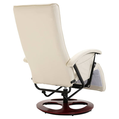 vidaXL Swivel TV Armchair Black Faux Leather