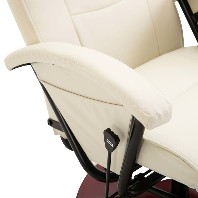 vidaXL Swivel TV Armchair Black Faux Leather