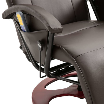vidaXL Massage Chair Brown Faux Leather