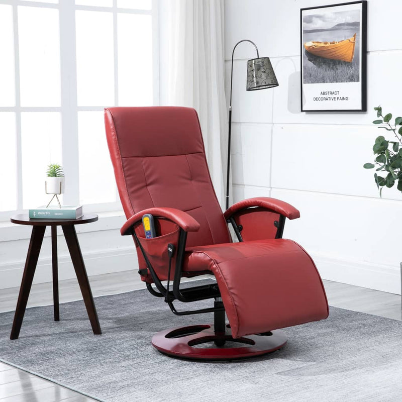 vidaXL Massage Chair Brown Faux Leather