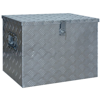 vidaXL Aluminium Box 48.5x14x20 cm Silver