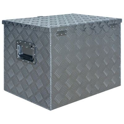 vidaXL Aluminium Box 48.5x14x20 cm Silver