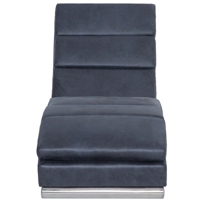 vidaXL Chaise Longue Grey Faux Suede Leather
