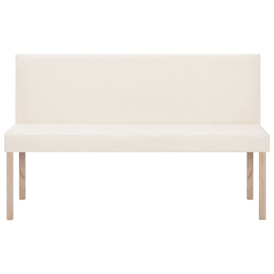 vidaXL Bench 139.5 cm Brown Faux Suede Leather