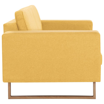 vidaXL 3-Seater Sofa Fabric Yellow