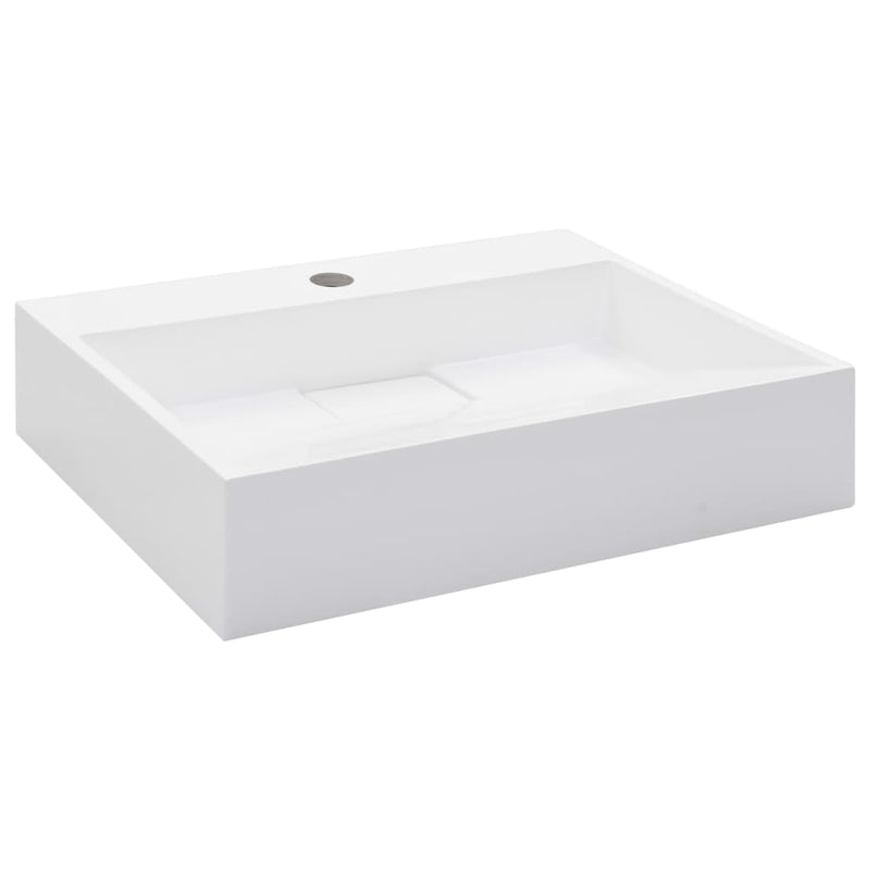 vidaXL Wash Basin 100x46x11 cm Mineral Cast/Marble Cast White