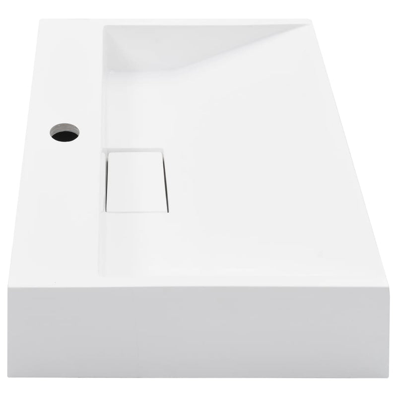 vidaXL Wash Basin 100x46x11 cm Mineral Cast/Marble Cast White