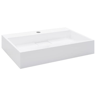 vidaXL Wash Basin 100x46x11 cm Mineral Cast/Marble Cast White