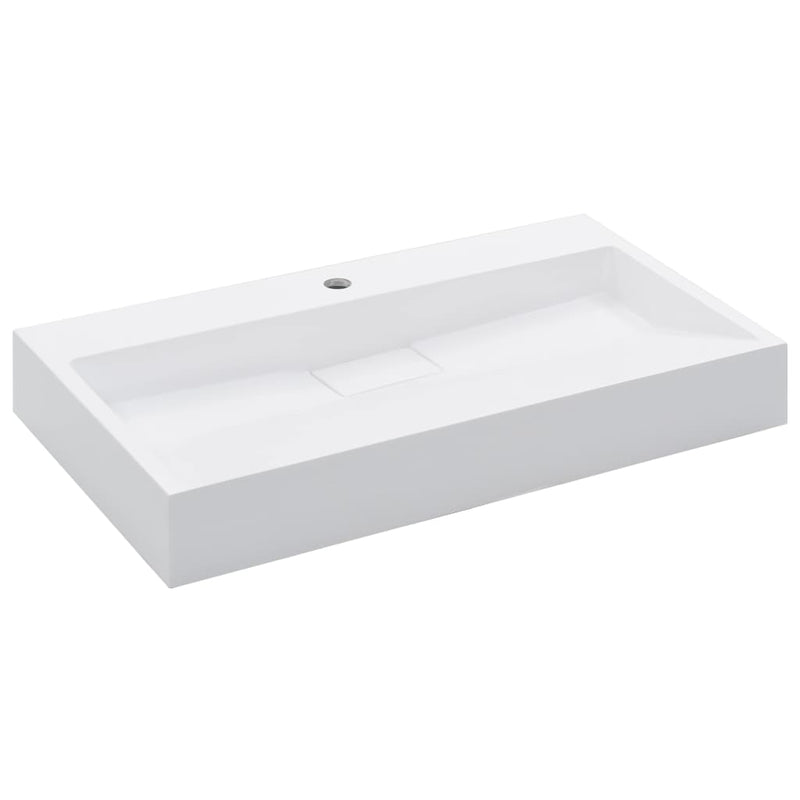 vidaXL Wash Basin 100x46x11 cm Mineral Cast/Marble Cast White