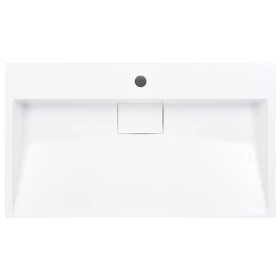 vidaXL Wash Basin 100x46x11 cm Mineral Cast/Marble Cast White