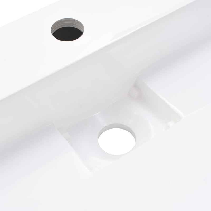 vidaXL Wash Basin 100x46x11 cm Mineral Cast/Marble Cast White