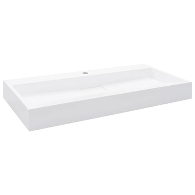 vidaXL Wash Basin 100x46x11 cm Mineral Cast/Marble Cast White
