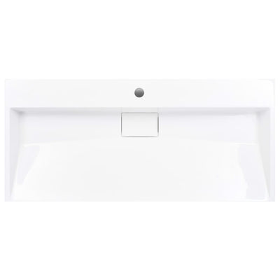 vidaXL Wash Basin 100x46x11 cm Mineral Cast/Marble Cast White