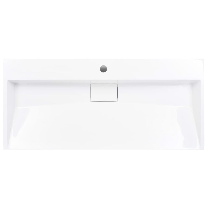 vidaXL Wash Basin 100x46x11 cm Mineral Cast/Marble Cast White