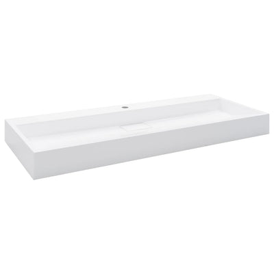 vidaXL Wash Basin 100x46x11 cm Mineral Cast/Marble Cast White