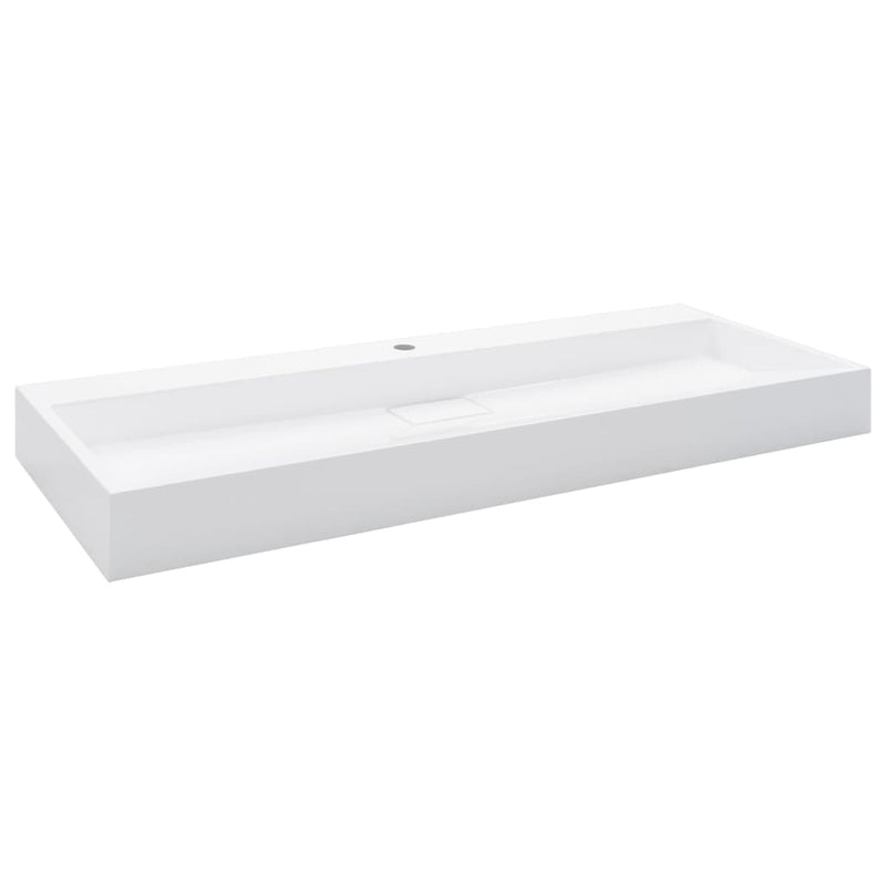 vidaXL Wash Basin 100x46x11 cm Mineral Cast/Marble Cast White