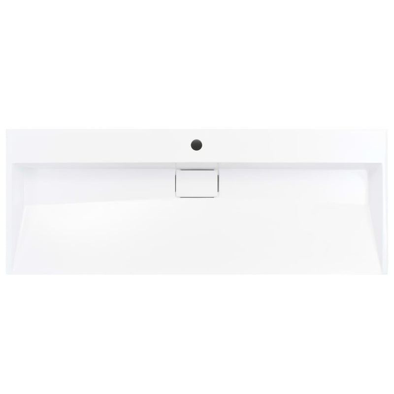 vidaXL Wash Basin 100x46x11 cm Mineral Cast/Marble Cast White