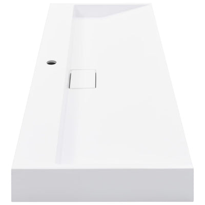 vidaXL Wash Basin 100x46x11 cm Mineral Cast/Marble Cast White