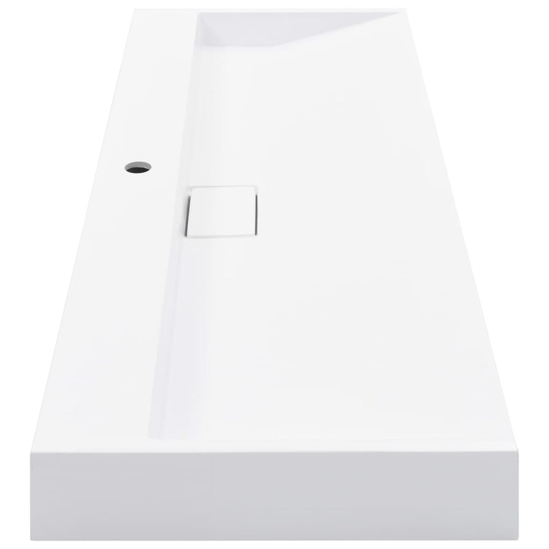 vidaXL Wash Basin 100x46x11 cm Mineral Cast/Marble Cast White