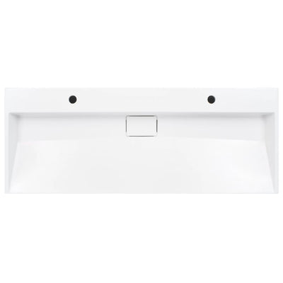 vidaXL Wash Basin 120x46x11 cm Mineral Cast/Marble Cast White