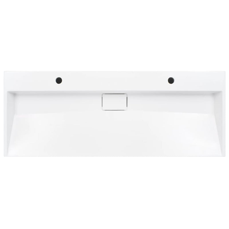 vidaXL Wash Basin 120x46x11 cm Mineral Cast/Marble Cast White