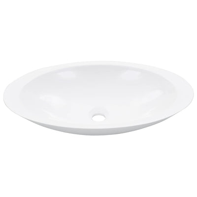 vidaXL Wash Basin 59.3x35.1x10.7 cm Mineral Cast/Marble Cast White