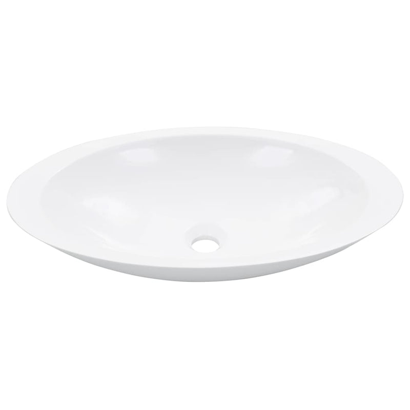 vidaXL Wash Basin 59.3x35.1x10.7 cm Mineral Cast/Marble Cast White