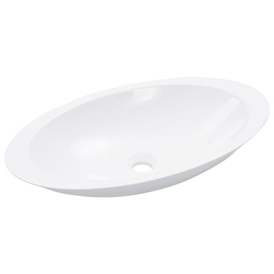 vidaXL Wash Basin 59.3x35.1x10.7 cm Mineral Cast/Marble Cast White