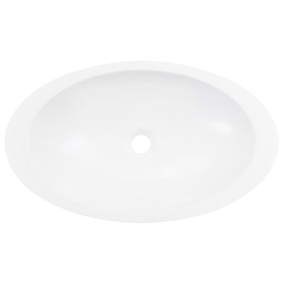 vidaXL Wash Basin 59.3x35.1x10.7 cm Mineral Cast/Marble Cast White